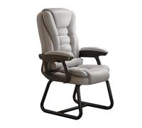 Ergonomic High-Back Office Chair with Lumbar Support & Sled Base Wheel-less Executive Conference Room Seating for Ultimate Comfort & Professional Style