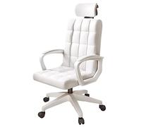 Ergonomic High-Back PU Leather Swivel Desk Chair with Flip-Up Headrest Tilt Function Height Adjustment Perfect for Home Office Living Room Study