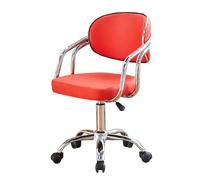 Ergonomic Home Office Computer Gaming Chair With Adjustable Lumbar Support, Swivel Rolling Task Chair With Armrests, Comfortable Desk Chair For Living Room Study Room Red