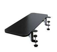 Ergonomic Keyboard Tray 90° Foldable Desk Extender For Home Office, Armrest Shelf N Table Mount, Support Arm, Increase Desk Space, 65Cm 80Cm Extra Wide Wooden Tray Platfo,Black80*25Cm/32*10In