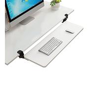 Ergonomic Keyboard Tray Under Desk, Easy Assembly, Space-Saving Design, Improve Posture, Reduce Eye Strain, Alleviate Fatigue, White, 52cm