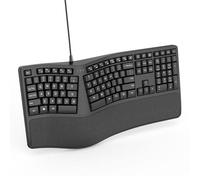 Ergonomic Keyboard with Cushioned Wrist Rest USB Wired Keyboard Laptop Office Keyboard Microsoft Ergonomic Keyboard