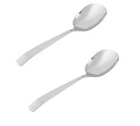 Ergonomic Kitchen Spoon 25.5cm for Cooking Serving | 316 grade steel, rust resistant, wide edge design, 2-pack set, kitchen essential