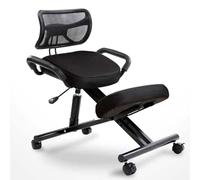 Ergonomic Kneeling Chair with Armrests - Adjustable Office Stool for Back Pain Relief, Ideal for Home and Gaming