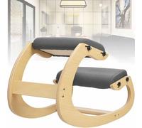 Ergonomic Kneeling Chair with Thick Linen Cushion, 250LB Capacity Posture Corrector for Office, Home, and Meditation