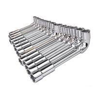 Ergonomic L Shaped Doublehead Socket Wrench for Hex Screws, for Dismantling Machinery and Auto Repair Applications (11mm)