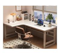 Ergonomic L-Shaped Solid Wood Computer Desk, Corner Gaming Workstation with Slanted Edge for Home Office & Study, Ideal for Gamers & Professionals (E-left, 160x80x75cm)