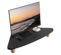 Ergonomic Laptop Holder & Monitor Stand Space Saving Computer Screen Riser for Desk nization Black Storage Solution for Home & Office