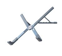 Ergonomic Laptop Holder Multiple Angles Adjustment Aluminum Rising Stand For Laptops Up To 17.3Inches Gray