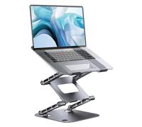 Ergonomic Laptop Stand, Foldable Three-tier Design, Sturdy Steel Construction for 10-17.3'' Laptops, Enhances Posture for Reading and Working
