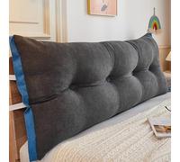 Ergonomic Large Headboard Pillow for Reading & Back SupportRemovable Washable Cover Ideal for Bed Sofa Chair60x50x18cm Comfort Cushion