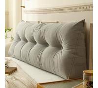 Ergonomic Large Wedge Headboard Pillow - Triangular Bed Backrest Cushion for Reading & Relaxing - Movable Decorative Bed Pillow 60cm Comfort Support