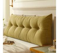 Ergonomic Large Wedge Headboard Pillow - Triangular Bed Backrest Cushion for Reading & Sitting Movable Decorative Cushions 60cm Bed Support Pillow