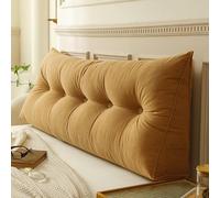 Ergonomic Large Wedge Headboard Pillow - Triangular Bed Backrest Cushion for Reading & Sitting Movable Decorative Bed Pillow 60cm Size Comfort & Style