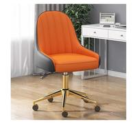 Ergonomic Leather Home Office Chair - Adjustable Rolling Accent Chair with Mid-Back Support for Comfort during Computer Work Stylish and Functional Design