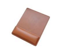 Ergonomic Leather Mouse Pad Mat Mousepad with Rest Wrist Support Non-Slip Rubber Base Memory Foam Waterproof Surface for Gaming Office(Brown)