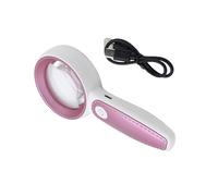 Ergonomic LED Magnifier Glass Portable Cold Light Lens for Elderly Travel Skin Caring Observation LED Magnifier