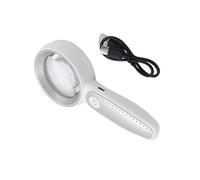 Ergonomic LED Magnifier Glass Portable Cold Light Lens for Elderly Travel Skin Caring Observation LED Magnifier