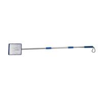 Ergonomic Long Handle Cat Litter Scoop Sturdy Metal Poop Cleaner for Chicken Coops Easy Maintenance 15x16x5.5cm (Blue)