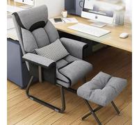 Ergonomic Lounge Chair for Office & Bedroom, Upholstered Reclining Sofa with L Shaped Armrest, Back Support and Sleeper Function for Ultimate Comfort