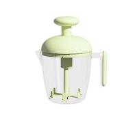 Ergonomic Manual Egg Mixer Efficient Handheld Whisk Cup with Built in Foam Filter for Quick Beating and Whipping (Light Green, 19X15cm)