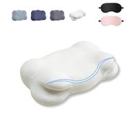 Ergonomic Memory Foam Pillow: A dual-height contoured cervical pillow designed specifically to provide orthopedic neck support for side, back, and stomach sleepers.