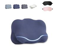 Ergonomic Memory Foam Pillow: A dual-height contoured cervical pillow designed specifically to provide orthopedic neck support for side, back, and stomach sleepers.