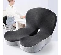 Ergonomic Memory Foam Seat Cushion for Sciatica with Back Support, Non-Slip Design