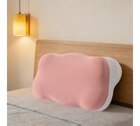 Ergonomic Memory Sleep Cloud Pillow - Side Sleepers Pillow, Memory Foam Cervical, Adjustable Neck Support Pillow with Cooling Breathable Cover for Adults, Back & Stomach Sleepers (Pink)