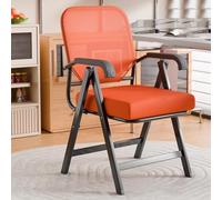 Ergonomic Mesh Folding Computer Desk Chair with Padded Seat Foldable Office Chair with Armrest Guest Meeting Chairs with Metal Frame Stackable & Foldable Conference Room Chairs(Ora