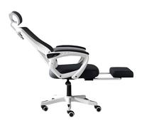 Ergonomic Mesh Office Chair with Adjustable Headrest & Footrest, 360° Swivel Executive Desk Chair, Breathable Backrest & Smooth-Rolling Wheels, Perfect for Home Office Workspaces