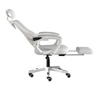 Ergonomic Mesh Office Chair with Adjustable Headrest & Footrest, 360° Swivel Executive Desk Chair, Breathable Backrest & Smooth-Rolling Wheels, Perfect for Home Office Workspaces