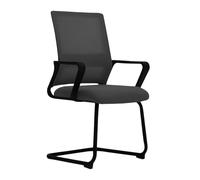 Ergonomic Mesh Reception Chairs for Office Waiting Room & Conferences Wheel less Guest Seating for School Meetings (Black 1)