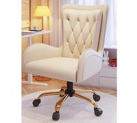 Ergonomic Mid-Back Swivel Task Chair, Comfy Home Office Chair with Wheels and Adjustable Height, Ideal for Office and Study Room