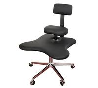 Ergonomic Mobile Cross Legged Desk Chair Meditation Office ChairKneeling Office Brake Casters Office s with Adjustable Tilt Angle& Mid Back Modern Comfy Armless Game Stool