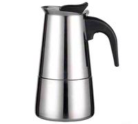 Ergonomic Moka Pot Coffee Maker, 2469 Cups, Stainless Steel Design with Easy Pour Spout for Enhanced Brewing Experience (100ML)