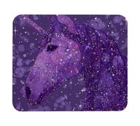 Ergonomic Mouse Pad Custom Personalized Purple Uni-Corn Stars Picture Gaming Mousepad Keyboard Pad 25x30cm for Gamer,Laptop,Computer