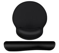 Ergonomic Mouse Pad & Keyboard Wrist Rest - Memory Foam Wrist Support for Comfy Typing (Classic Black)