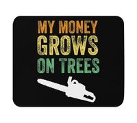 Ergonomic Mouse Pad, Loggers Woodworker Logger Funny Money Grows On Tree Wood Fishenter Mouse Mat Premium Keyboard Pad 25X30cm for Typing PC Home