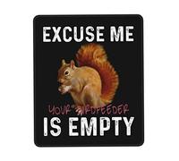 Ergonomic Mouse Pad, Squirrel Excuse Me Your Birdfeeder is Empty Mousepads Rubber Desk Mats 25X30cm for Typing Work Office