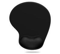 Ergonomic Mouse Pad with Gel Wrist Support | Anti-Slip Comfort Mouse Mat, Washable & Durable Surface for PC, Laptop, Optical and Laser Mice (Black)