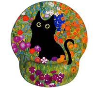 Ergonomic Mouse Pad with Wrist Support, Cute Cat Mouse Pad for Wireless Mouse, Anime Mousepad with Non-Slip Rubber Base for Home Office Gaming Working Computers Laptop