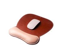 Ergonomic Mouse Pad with Wrist Support, Leather Mousepad for Laptop Computers, Non Slip, Home Work Office Gaming(E)