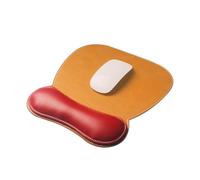 Ergonomic Mouse Pad with Wrist Support, Leather Mousepad for Laptop Computers, Non Slip, Home Work Office Gaming(C)