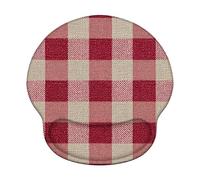 Ergonomic Mouse Pad with Wrist Support - Memory Foam Mouse Mat for Office & Gaming, Non-Slip Base Wrist Rest for Pain Relief, Comfortable Computer Pad for Laptop, Red & Lattice (226x251mm) WT#19