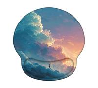 Ergonomic Mouse Pad with Wrist Support - Memory Foam Mouse Mat for Office & Gaming, Non-Slip Wrist Rest for Pain Relief, Computer Pad for Laptop, Abstract & Landscape (226x251mm) WT#2767
