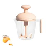 Ergonomic Multi-blade Manual Egg Mixer, Press the Egg Beater Cup, Upgraded Press the Eggs Beater Cup, Kitchen Mixing Tool for for Cooking, Whisking, Blending, Beating (Pink)