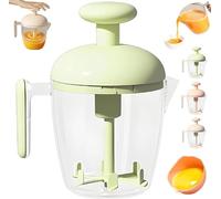 Ergonomic Multi-Blade Manual Egg Mixer, Semi-Automatic Rotating Egg Whisk For Baking,Press The Egg Beater Cup,Multi-Function Whisk Blender,Green*