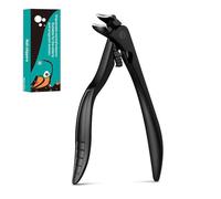 Ergonomic Nail Clipper for Seniors - Long Handle Nail Clippers with Catcher, Toenail Clipper for Thick Toenails and Fingernails, Precision Nail Trimmer for Men and Women