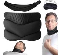 Ergonomic Neck Support Pillow for Snoring Relief - Breathable Anti-Snoring Sleep Aid, Stop Snore Neck Brace for Side & Back Sleepers, Portable Travel Neck Cushion